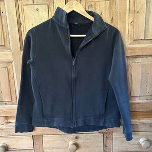 Lululemon 6 (?) Black Full Zip Sweater Sweatershirt Pockets -‎ Slight Flaws